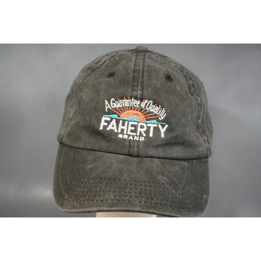 FAHERTY Men’s Cotton Twill Baseball Hat Graphite Gray Adjustable Strap NWT New
